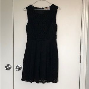 Black lace-patterned dress